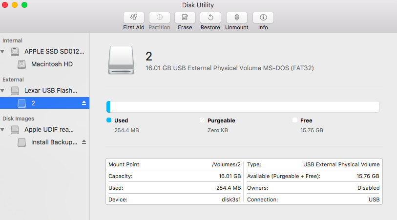 format usb for car mac